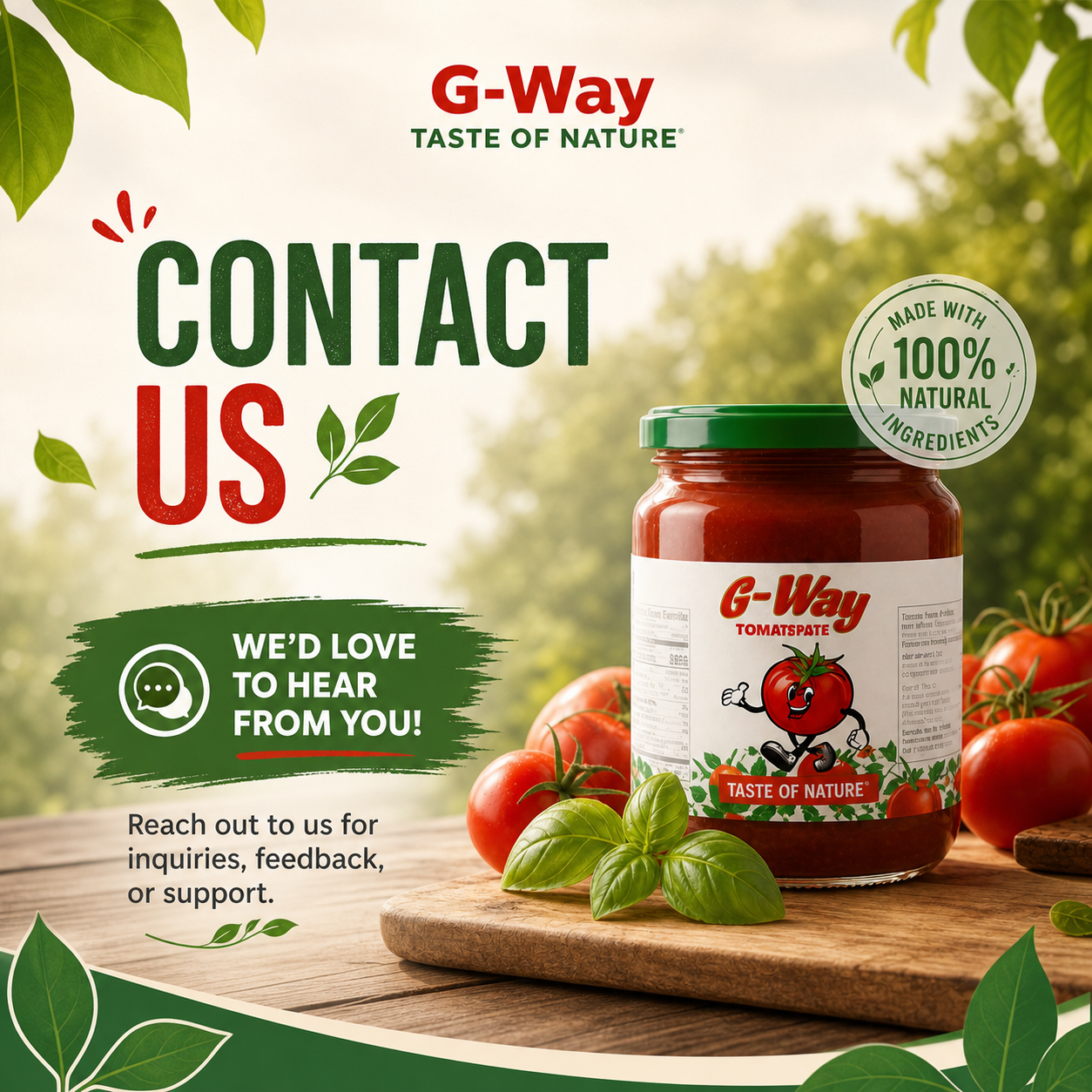 G-Way Tomato Paste — Taste of Nature